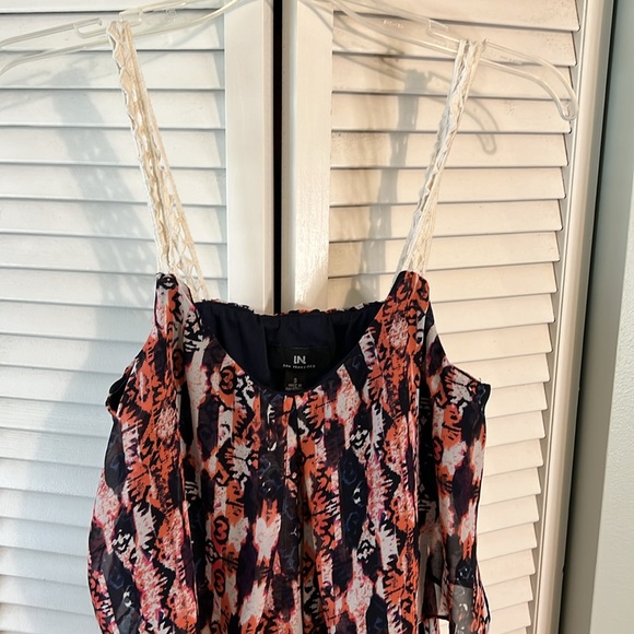 NWOT I.N. San Francisco Printed Beach Dress - Picture 2 of 3